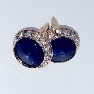 BIG BOLD BLING BLUE CUFFLINKS